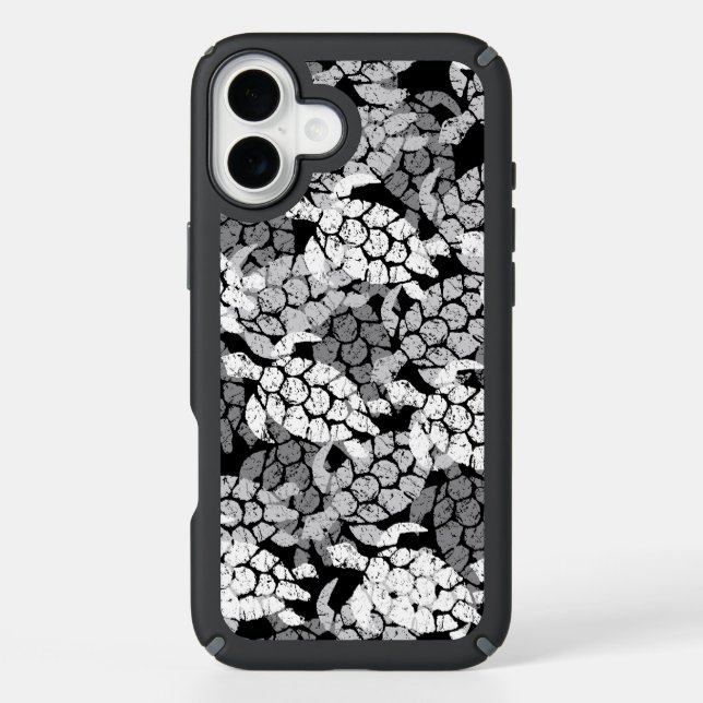 Honu Sea Turtle Hawaiian Aloha Black Speck iPhone Case (Front)
