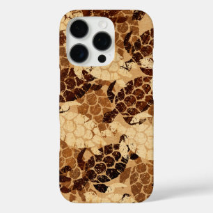 Honu Sea Turtle Hawaiian Aloha Faux Koa Wood iPhone 16 Pro Case