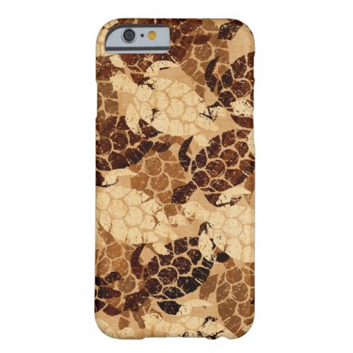 Honu Sea Turtle Hawaiian Aloha Faux Koa Wood Barely There iPhone 6 Case