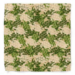 Honu Sea Turtle Hawaiian Aloha - Khaki Bandana