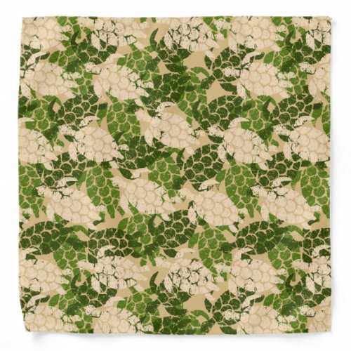 Honu Sea Turtle Hawaiian Aloha _ Khaki Bandana