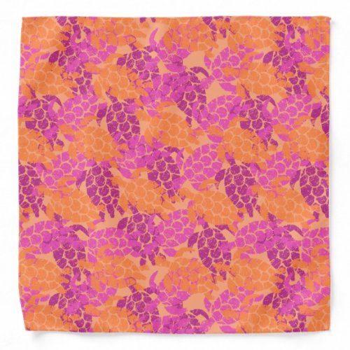 Honu Sea Turtle Hawaiian Aloha _ Papaya Bandana