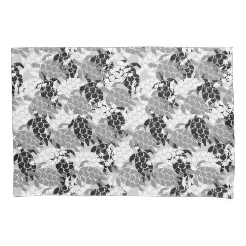 Honu Sea Turtle Hawaiian Aloha Reversible Black Pillowcase