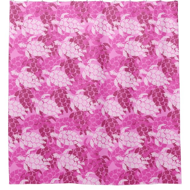Honu Sea Turtle Hawaiian Aloha Shower Curtain (Front)