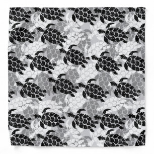 Honu Sea Turtle Hawaiian Aloha - Silver Bandana