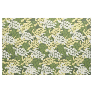 Honu Sea Turtle Hawaiian Tapa -Olive Fabric