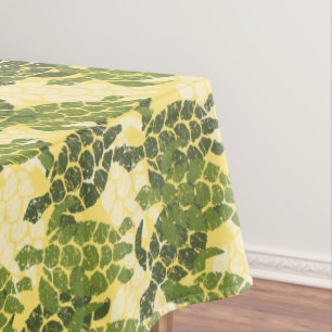 Honu Sea Turtle Hawaiian Tapa -Olive Tablecloth