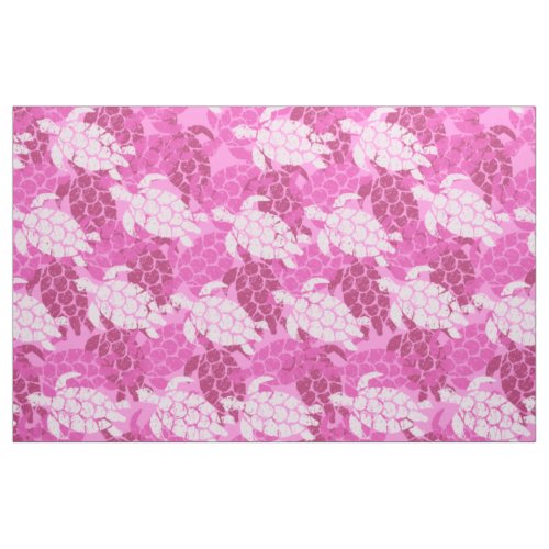 Honu Sea Turtle Hawaiian Tapa _Pink Fabric