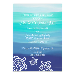 Turtle Baby Shower Invitations Zazzle Honu Sea Turtles S Baby Shower Invitation