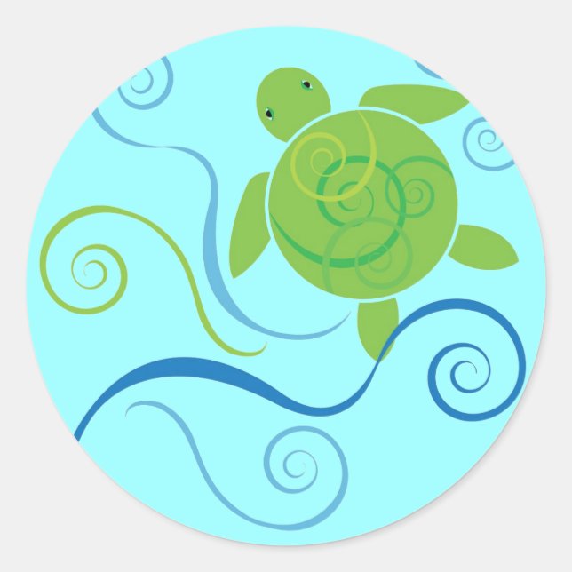Honu Swirls Sticker (Front)