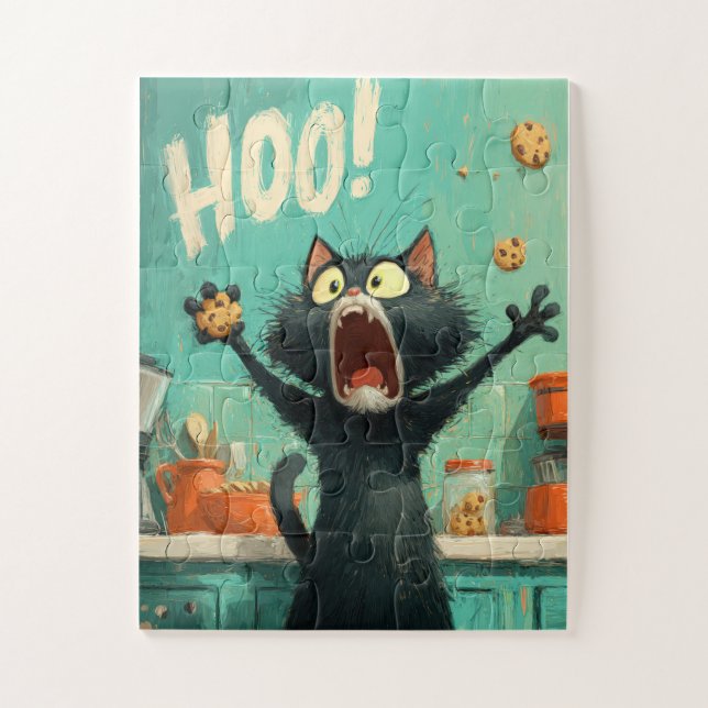 HOO! Cookie Cat – Funny Kitchen Puzzle (Vertical)