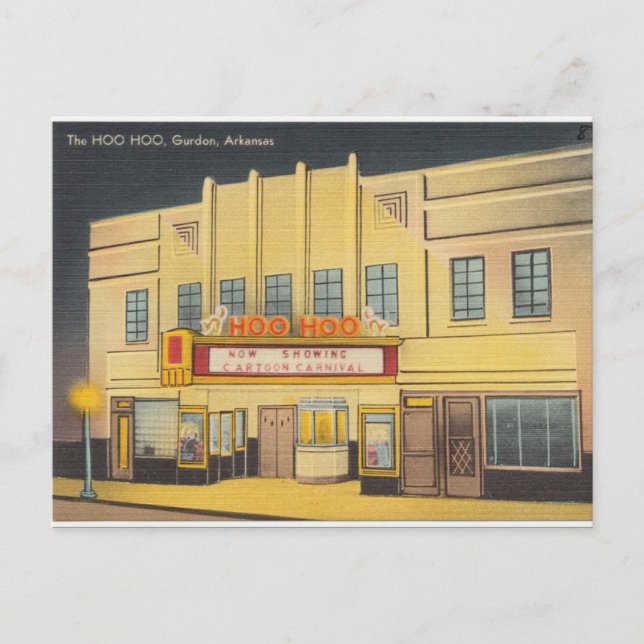 Hoo Hoo Theater, Gudon, Arkansas Postcard (Front)