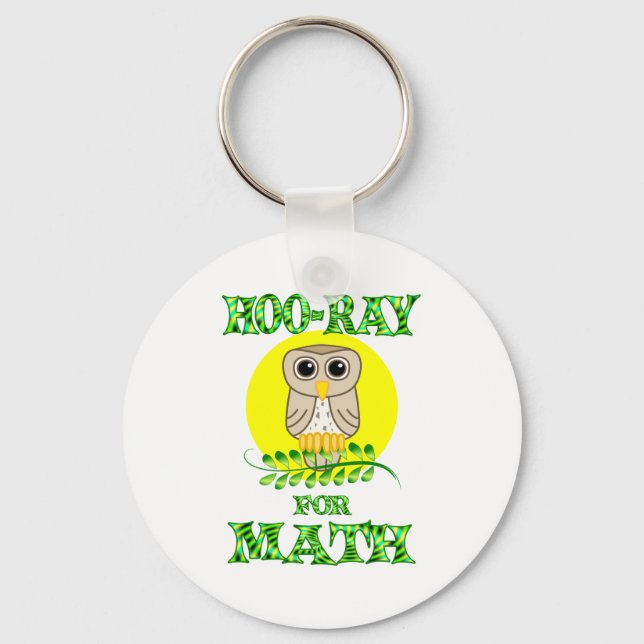 Hoo-Ray for Math Keychain (Front)