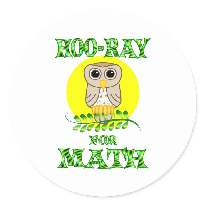 Hoo Ray for Math Stickers