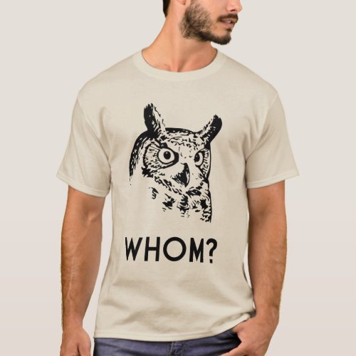 Hoo Who Whom Grammar Owl T_Shirt