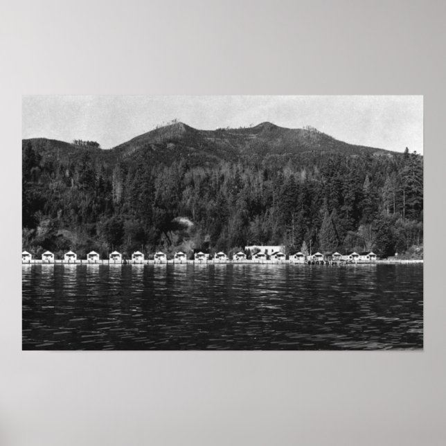 Hood Canal, WA View and Beacon Point Resort Poster (Front)