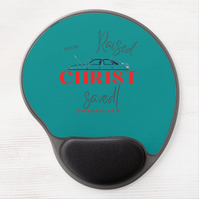 Hood Raised Christ Saved Gel Mouse Pad (Front)