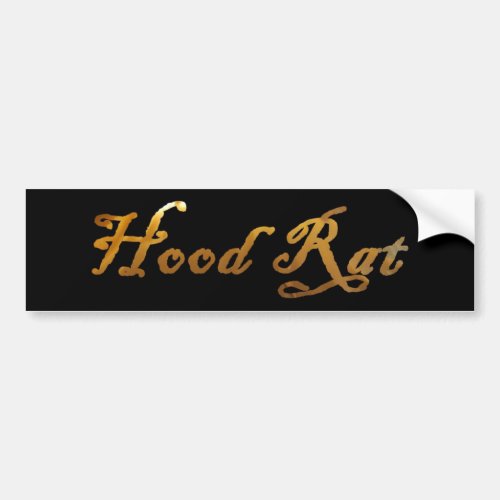 hood rat bumper sticker