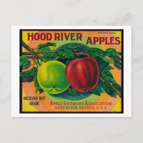 Hood River Apple Crate LabelHood River OR Postcard