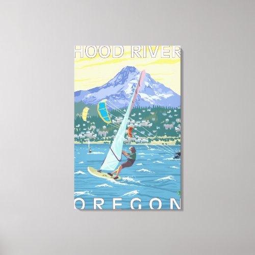 Hood River ORWind Surfers  Kite Boarders Canvas Print