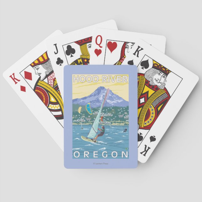 Hood River, ORWind Surfers & Kite Boarders Poker Cards (Back)