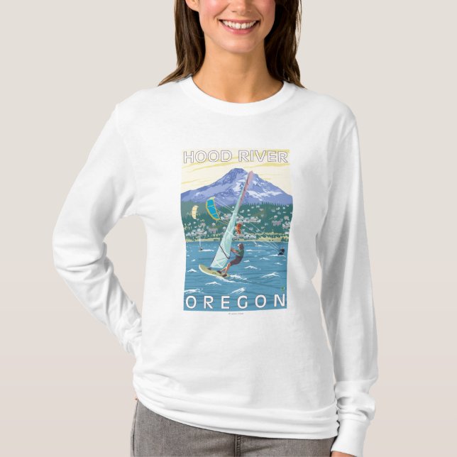 Hood River, ORWind Surfers & Kite Boarders T-Shirt (Front)