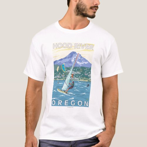 Hood River ORWind Surfers  Kite Boarders T_Shirt