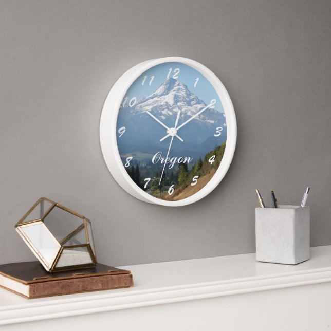 Hood River Valley and Mount Hood, Oregon Wall Clock (Office)