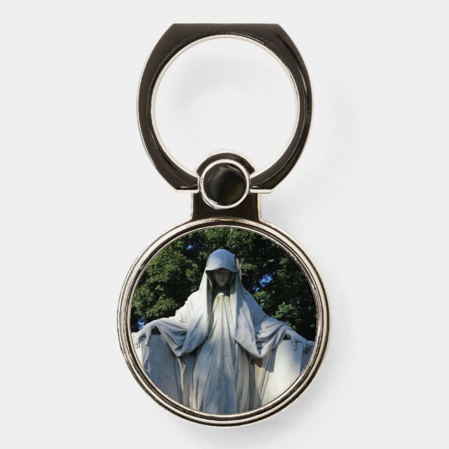 Hooded Angel  Phone Ring Stand (Front)