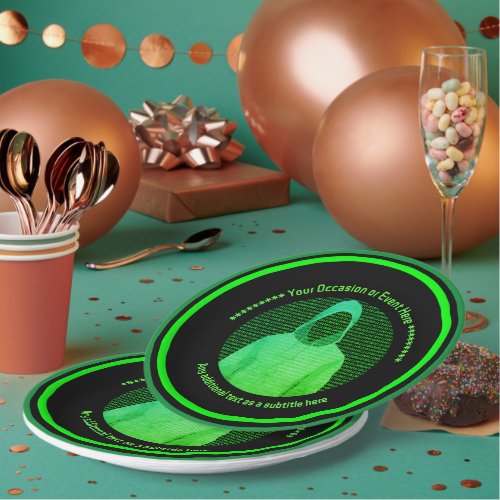 Hooded Hacker Theme Cyber Event _ Corporate Custom Paper Plates