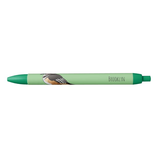 Hooded merganser bird cartoon illustration  Pen (Front)