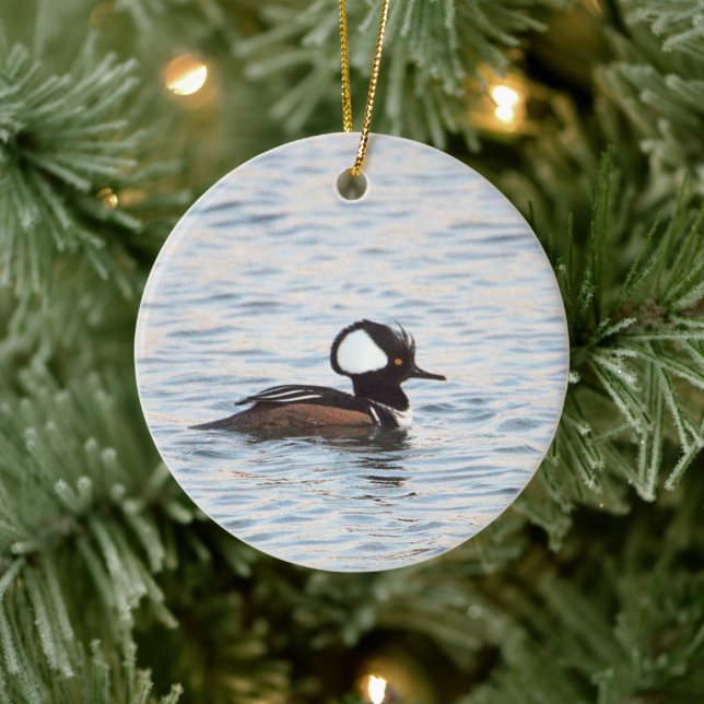 Hooded Merganser Duck Ornament (Tree)
