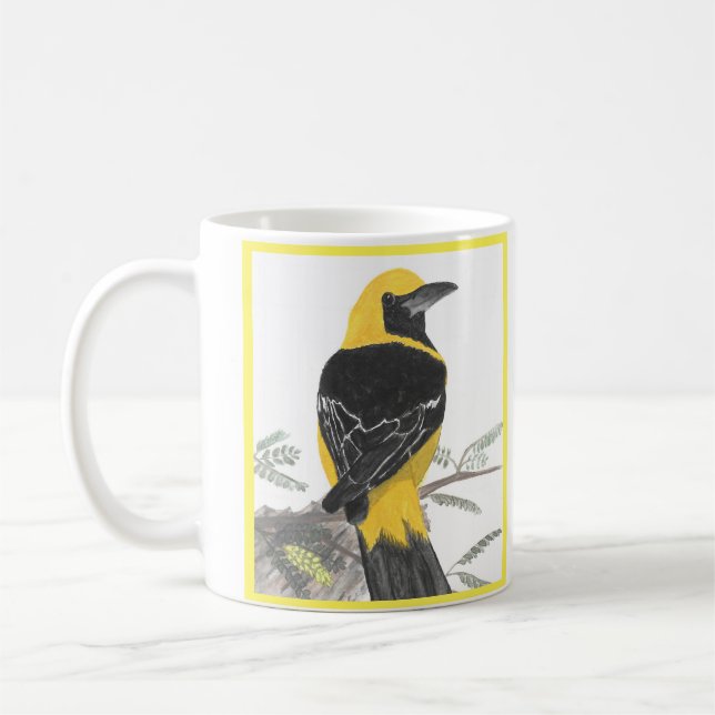 Hooded Oriole Watercolor Mug (Left)