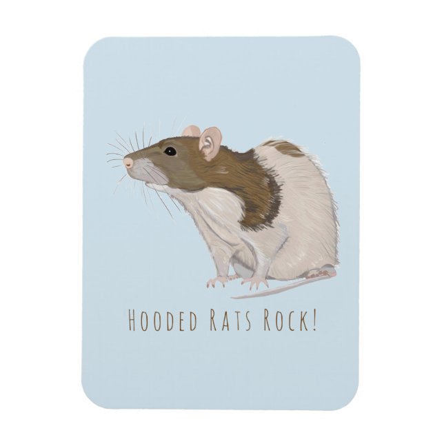 Hooded Rats Rock Agouti Hooded Rat Magnet (Vertical)
