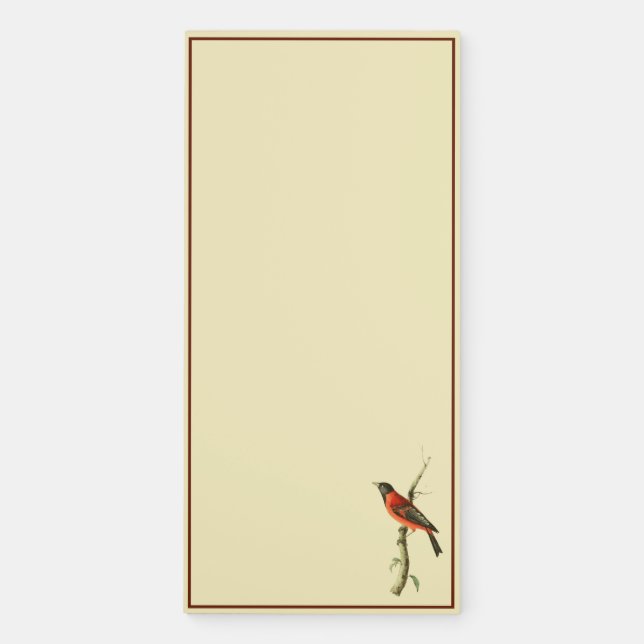 Hooded Seed-eater Magnetic Notepad (Front)