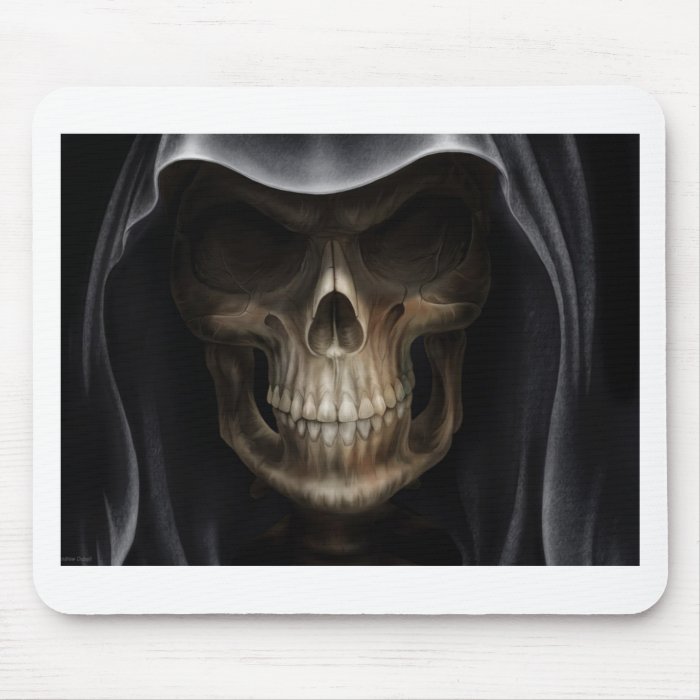 Hooded Skull   Grim Reaper Mousepad