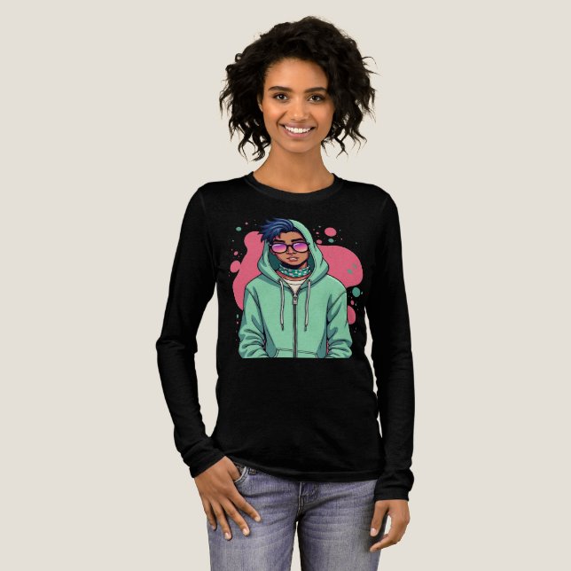 Hooded Street Vibe Tri-Blend Shirt (Full Front)