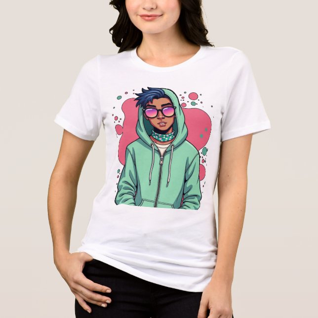 Hooded Street Vibe Tri-Blend Shirt (Front)