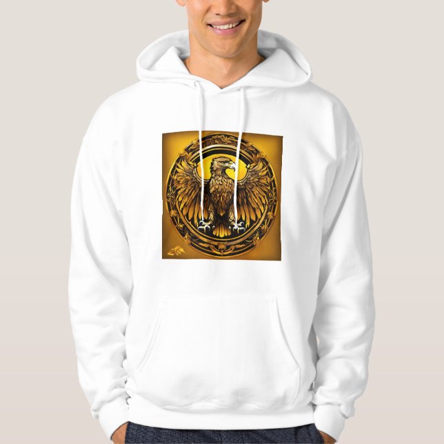 Hooded Sweatshirt Featuring Birds (Front)