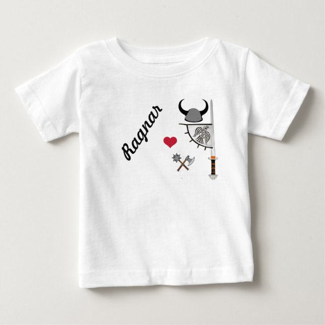 Hooded sweatshirt for a Viking hero Baby T-Shirt (Front)