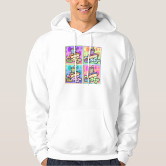Hooded Sweatshirt - Pop Art Hot Dog with Chips and