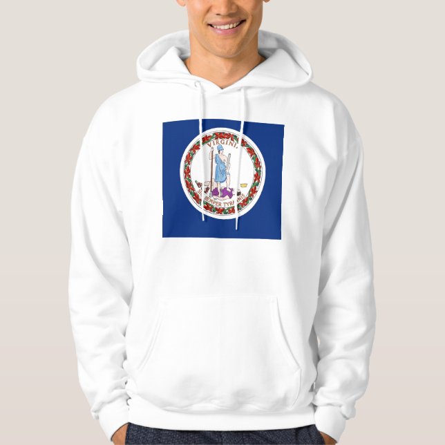 Hooded Sweatshirt with american flag (Front)