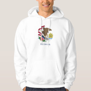 Hooded Sweatshirt with american flag