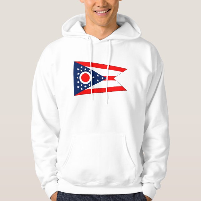 Hooded Sweatshirt with american flag (Front)