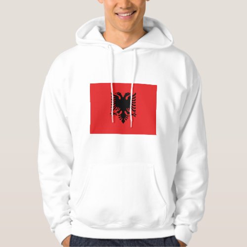 Hooded Sweatshirt with Flag of Albania