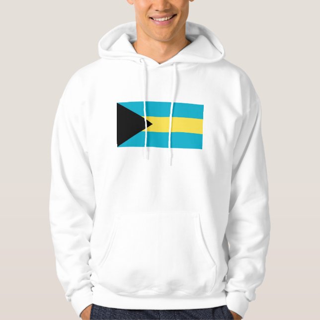 Hooded Sweatshirt with Flag of Bahamas (Front)