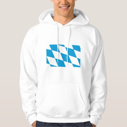 Hooded Sweatshirt with Flag of Bavaria