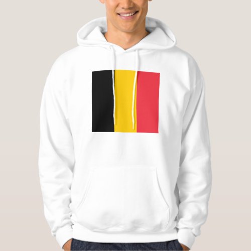 Hooded Sweatshirt with Flag of Belgium