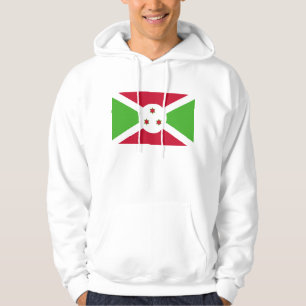 Hooded Sweatshirt with Flag of Burundi