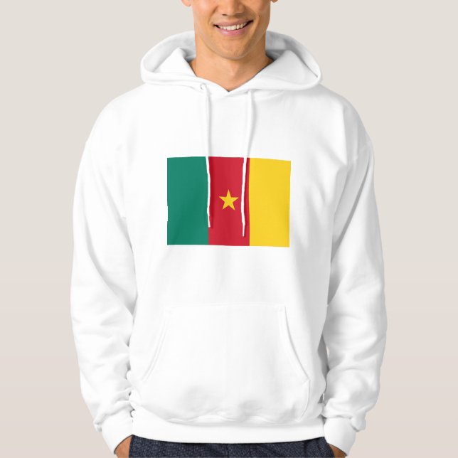 Hooded Sweatshirt with Flag of Cameroon (Front)